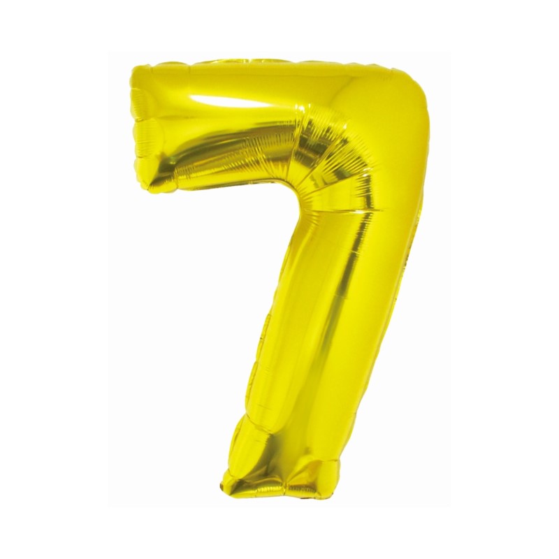 Balon foliowy Smart, Cyfra 7, złota, 76 cm