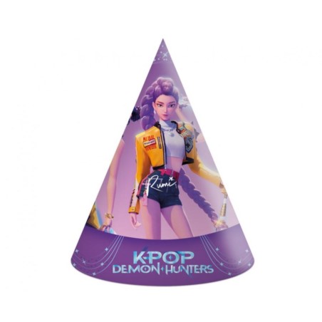 Czapeczki papierowe K-POP DEMON HUNTERS, 6 szt.