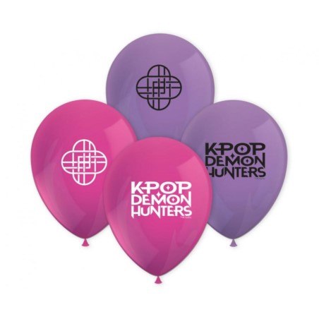 Balony K-POP DEMON HUNTERS różowe, fioletowe, 8...