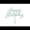 Topper akrylowy na tort Happy Birthday, zieleń