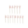 Świeczki urodzinowe Happy Birthday, 2,5 cm, różowy