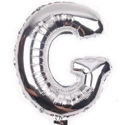 Balon foliowy 32" litera "G" srebrny