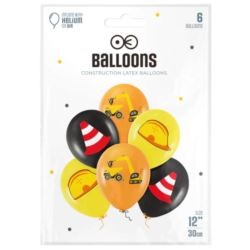Balony Roboty drogowe 12cali 6szt.