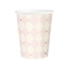 Kubek w romby różowe Baby 220ml 6szt.