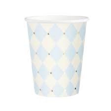 Kubek w romby niebieskie Baby 220ml 6szt.