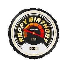 Balon foliowy Happy Birthday Wyścigówki 45cm