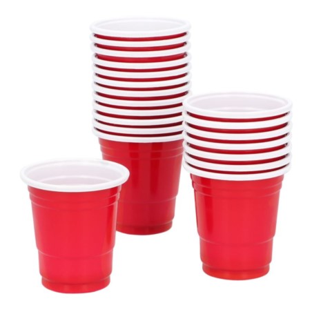 Czerwone kieliszki do shotów 6cl, 20 sztuk