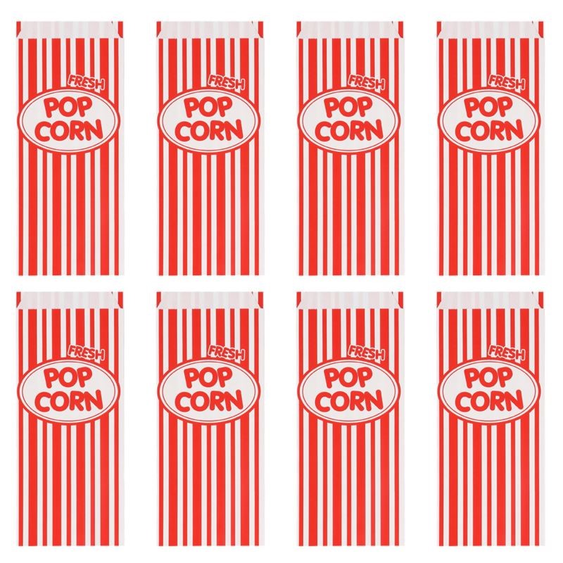 Zestaw 8 papierowych torebek na popcorn