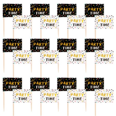 Pikery papierowe Party Time/ 24 sztuki