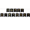 Baner urodzinowy happy birthday czarny