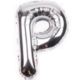 Balon foliowy 32" litera "P" srebrny