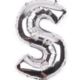 Balon foliowy 32" litera "S" srebrny