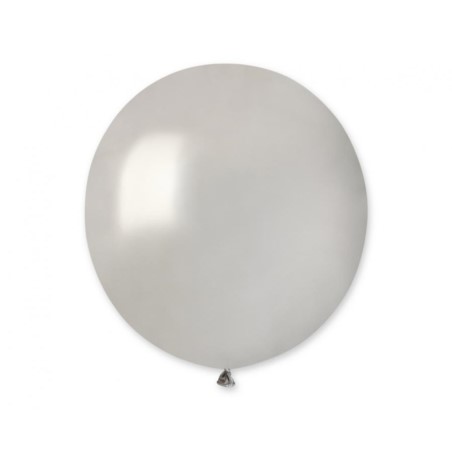 Balony Gemar 19", metalik srebrne, 25szt.