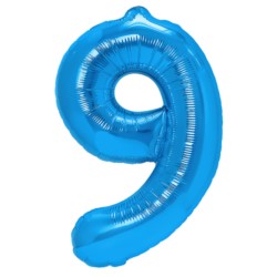 Balony foliowe ciemnoniebieskie 100cm "9"