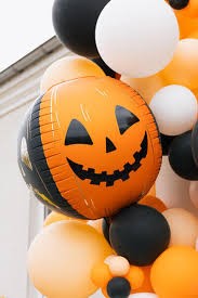 Balon foliowy Straszne dynie, 50 cm, pomarańczowo-