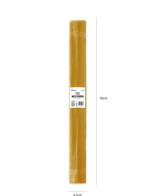 Organza gładka złota 0,36x9m