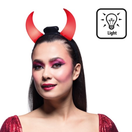 Halloween Tiara Diabelskie Rogi Led