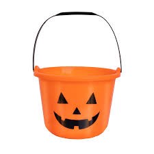 Halloween wiaderko na cukierki plastikowe