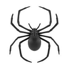 Halloween dekoracja pająk Czarna Wdowa 1szt.