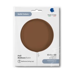 Balon Grabo Globe 15'' Satin Chocolate 4D