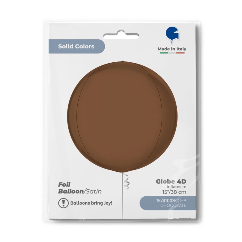 Balon Grabo Globe 15'' Satin Chocolate 4D