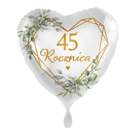 Balon foliowy okrągły 45 rocznica ślubu 43cm