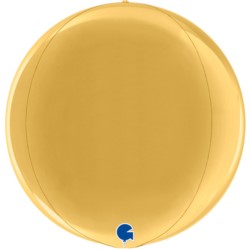 Balon Grabo 15" Globe Gold 5 4D