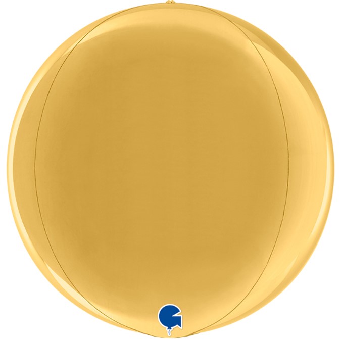 Balon Grabo 15" Globe Gold 5 4D