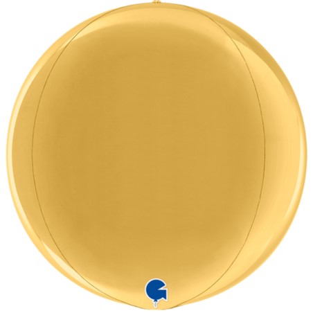 Balon Grabo 15" Globe Gold 5 4D