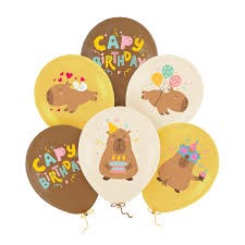 Balony lateksowe Capybara 6szt. - zestaw