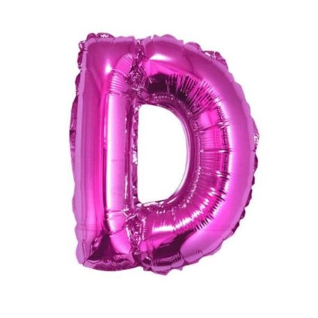 Balon foliowy "Litera D" różowa 35 cm
