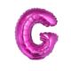Balon foliowy "Litera G", różowa, 35 cm