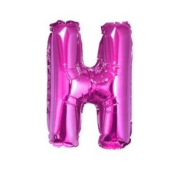 Balon foliowy "Litera H", różowa 35 cm