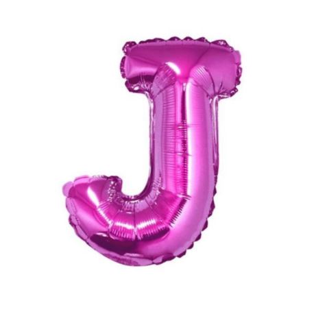 Balon foliowy "Litera J", różowa, 35 cm