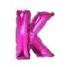 Balon foliowy "Litera K", różowa 35 cm