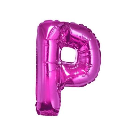 Balon foliowy "Litera P",różowa 35 cm