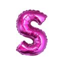 Balon foliowy "Litera S", różowa 35 cm
